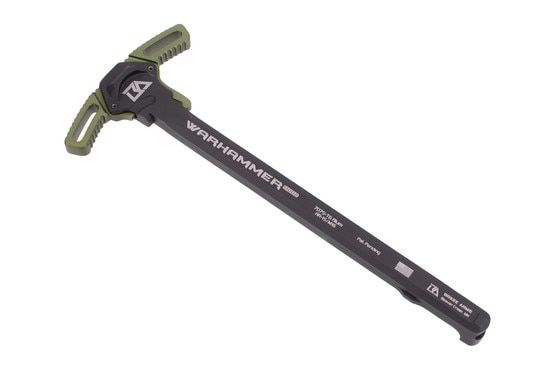 Breek Arms Warhammer Mod2 AR-15 Ambidextrous Charging Handle features Ranger Green textured latches
